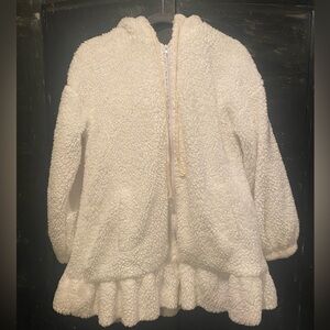 Bunny Ear Long Sleeve Fluffy Jacket